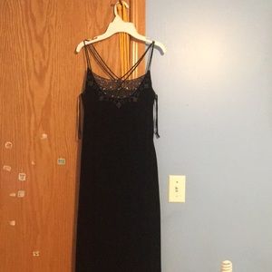Vintage black velvet dress